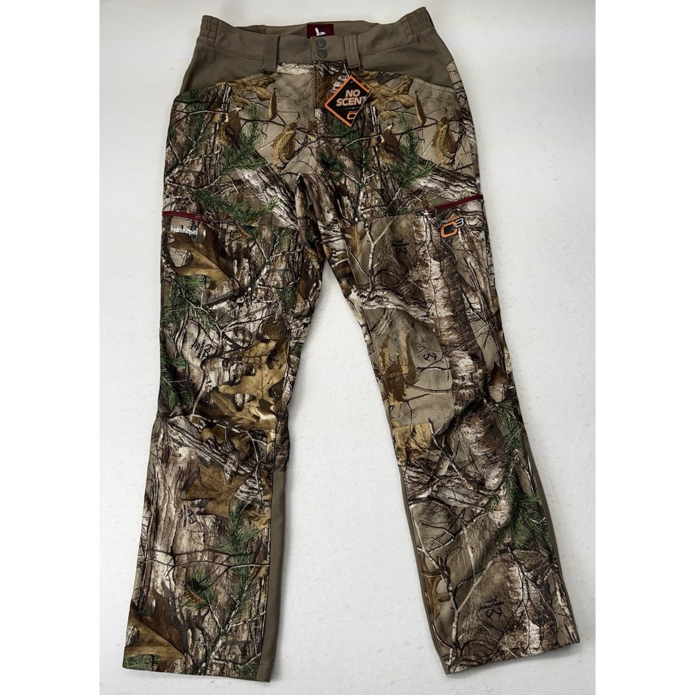 Field & Stream No Scent C3 Women's Hydra Repel Camo Pants Size M Hunting Comfort